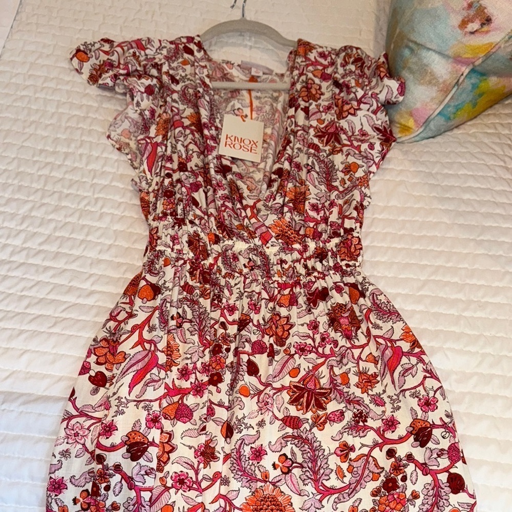 Maxi Dress - Pink and Red